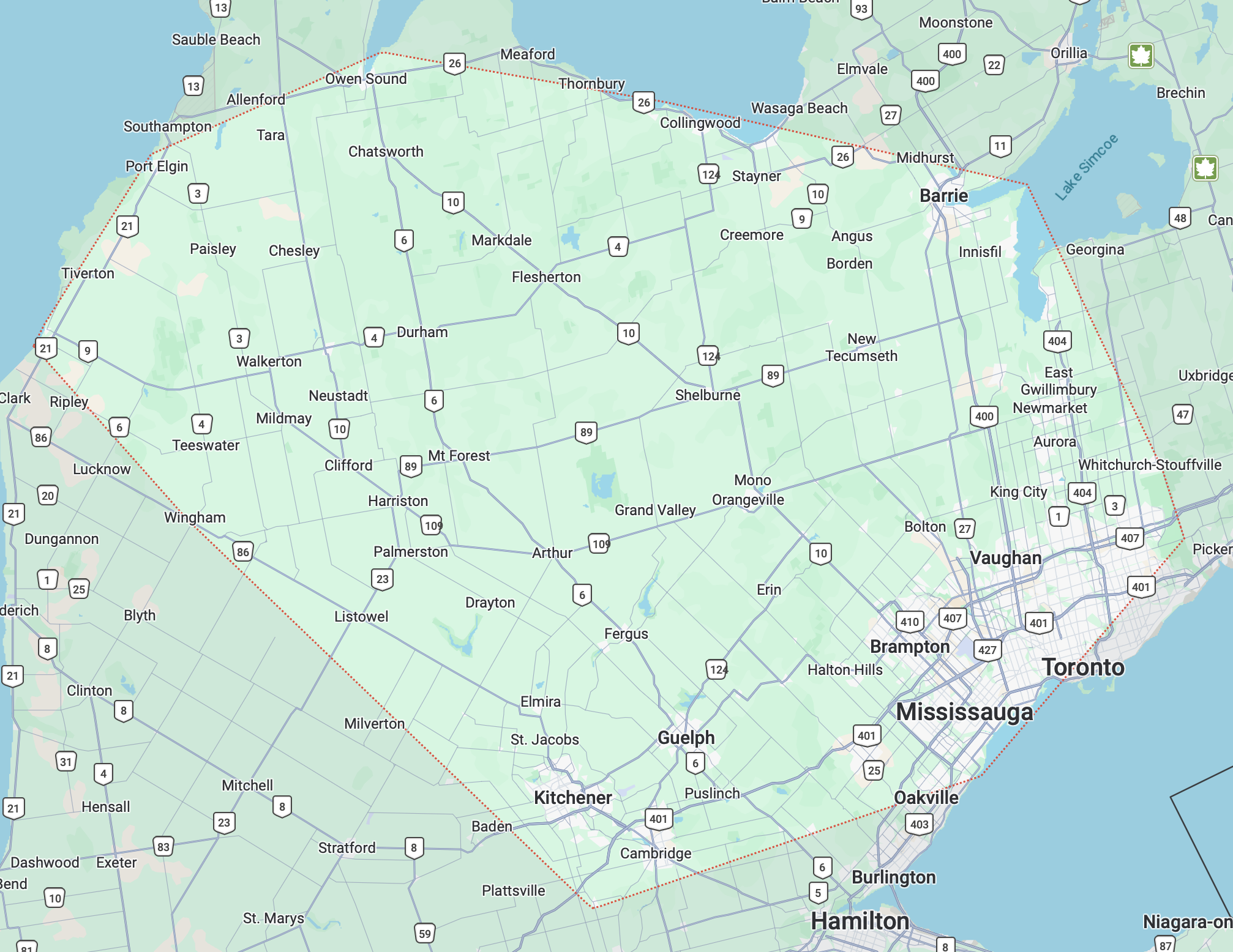 Service Area Map